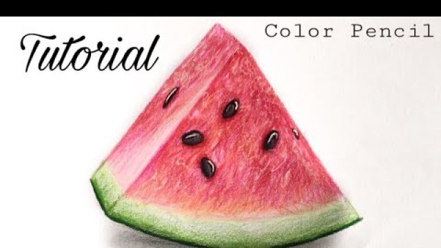 'How To Draw A Watermelon | Colored Pencil Tutorial (Very Easy)'