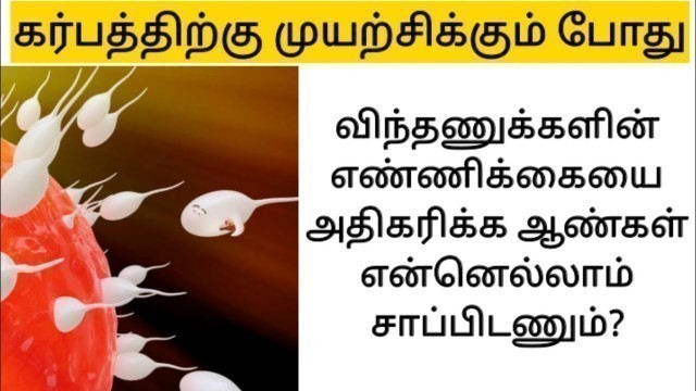 'foods to increase sperm count and quality in tamil | how to increase sperm count in tamil food'