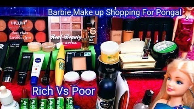 'Barbie Make-up Shopping & Trial Middle class Vs Rich Vs Poor Barbie  shopping#lilbarbiedoortamil'