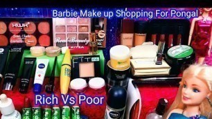 'Barbie Make-up Shopping & Trial Middle class Vs Rich Vs Poor Barbie  shopping#lilbarbiedoortamil'