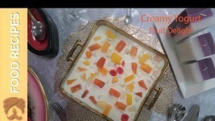 'Creamy Yogurt Fruit Delight | Fruit Salad Cocktail | Summer Dessert Recipe | Dumdaar Food Recipes.'