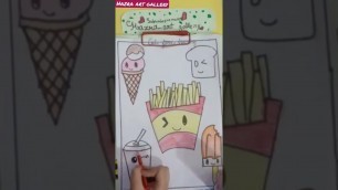 'my cute food drawing very easy #craft #shorts #subscribeformore #drawing #food #cute'