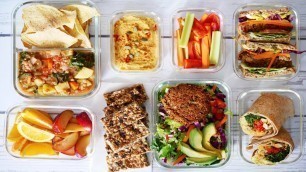 '7 VEGAN SCHOOL/WORK LUNCHBOX IDEAS | EASY MEALS & SNACKS | VEGAN MEAL PREP'