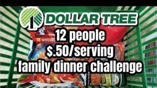 '$6 LARGE FAMILY DINNER FROM DOLLAR TREE | COOK WITH ME ON A BUDGET'