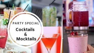 'Cocktail And Mocktail Drinks Recipes | Welcome Drinks Recipe | New Year Special Party Recipes'