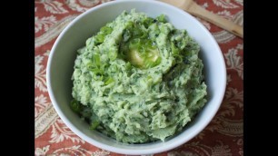 'Colcannon - St. Patrick\'s Day Potato Recipe - Mashed Potatoes with Kale, Leeks, and Spring Onions'