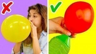 '17 AMAZING LIFE HACKS WITH BALLOONS'