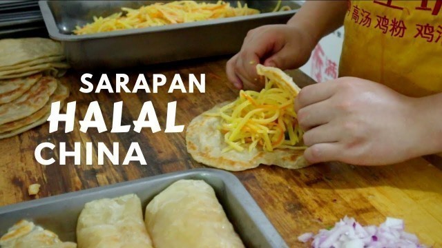 'SARAPAN HALAL di WUHAN CHINA || Martabak + Sup Hulatang'