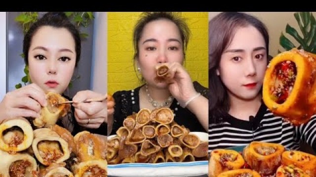 'Chinese Food Mukbang Eating Show | Red beef bone marrow | Beef Bone Marrow Challenge #109 (P331-333)'