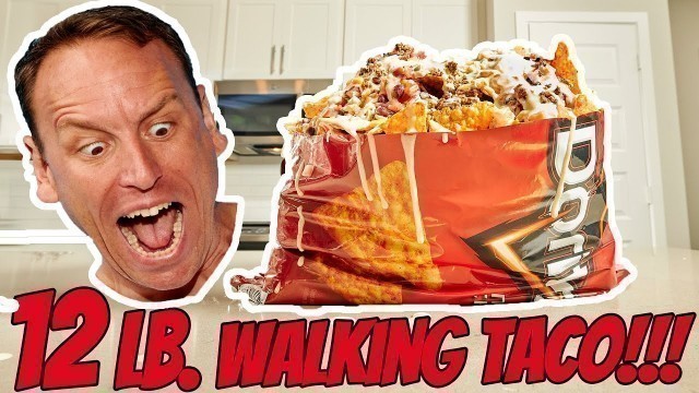 'LARGEST WALKING TACO ATTEMPT | 12LBS (5.4kg) | JOEY CHESTNUT EATS'