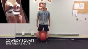 'Cowboy squats- joint replacement exercise'