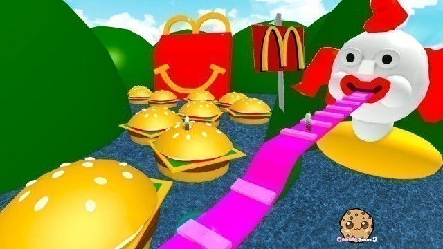 'Giant Happy Meal & Burgers ! Roblox McDonalds Obby - Fast Food Restaurant Online Game Video'