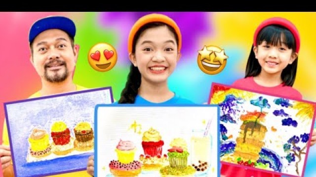 'DRAW AND EAT CHALLENGE | KAYCEE & RACHEL in WONDERLAND FAMILY'