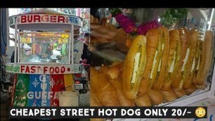 'Cheapest Hot Dog In Indore || On Ring Food Cart || Street Food Indore'