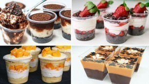 '4 Easy No Bake Dessert Cup Recipe | Eggless Dessert Idea | Yummy'