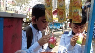 'Amazing Street Food Ice Gola Lolipop |  Bangladeshi Street Desserts | Food Cart'