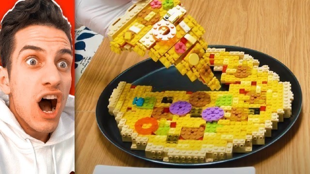 'Oddly Satisfying LEGO FOOD In Real Life! (Stop Motion Cooking ASMR Challenge)'