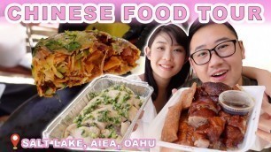 'CHINESE FOOD TOUR || Chinese Street Crepes, Best Roast Duck in Oahu, Hawaii!'