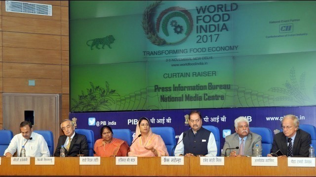 'Union Minister Harsimrat Kaur Badal addresses Curtain Raiser Conference on World Food India 2017'