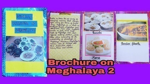 'Brochure on Meghalaya| Brochure| Easy Brochure| Art for beginner |Part 2'