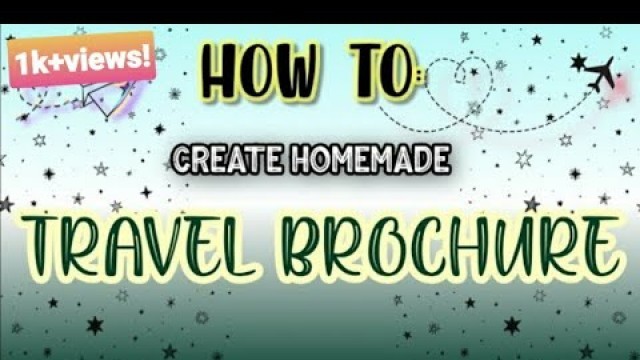 'HOW to create Homemade TRAVEL BROCHURE ||using A4|| easy tutorial'