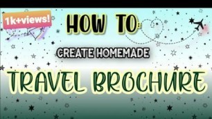 'HOW to create Homemade TRAVEL BROCHURE ||using A4|| easy tutorial'