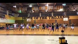 'HOT HULA fitness® with Nickie - Siva Demo with Mililani High School Volleyball Team'