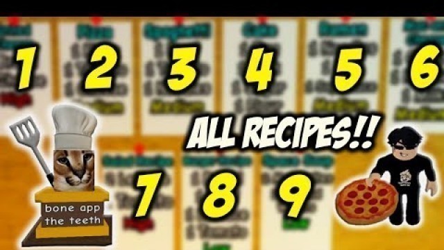 'ALL 9 RECIPES IN RAISE A FLOPPA ROBLOX | NEW UPDATE'