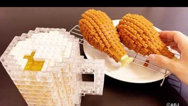 '레고로 만든 치맥 / LEGO 치킨과 맥주 - 스톱모션 요리 ASMR'