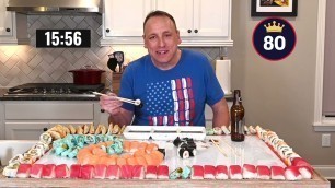 'Celebrating The Olympics In Japan | Joey Chestnut Eats 200 Pieces Of Sushi'