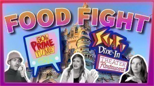 'Disney World FOOD FIGHT: 50s Prime Time Cafe vs Sci-Fi Dine-In Theater'