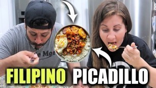 AMERICANS MAKE Filipino Picadillo Hash | Cooking Popular Filipino Dinner Recipes | COOK WITH ME