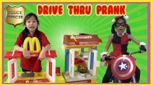 'Pretend Play Mcdonalds Drive Thru using Fake Money'