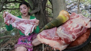 'Cooking Curry pork belly with Bamboo shoot in forest – My food Daily II Ep 04'