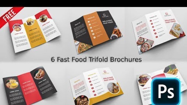 '6 Fast Food Tri-fold Brochures | Tri fold Brochure Template'