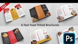 '6 Fast Food Tri-fold Brochures | Tri fold Brochure Template'