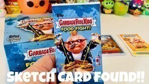 'ANOTHER SKETCH CARD FOUND!! Garbage Pail Kids Food Fight Series 1 Hobby Box'