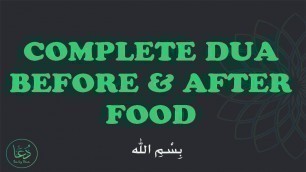 'Dua Before and After Eating Food | Daily Dua and Azkar'