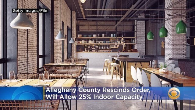 Allegheny County Health Department Rescinds Order, Will Allow 25% Indoor Capacity