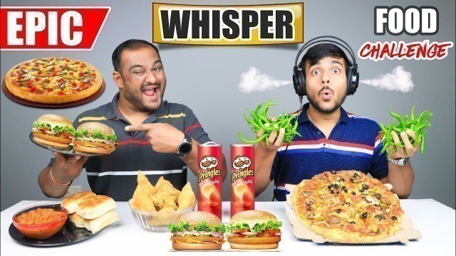 'EPIC WHISPER FOOD EATING CHALLENGE | Pizza Eating Competition | Food Challenge'