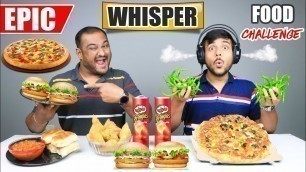 'EPIC WHISPER FOOD EATING CHALLENGE | Pizza Eating Competition | Food Challenge'