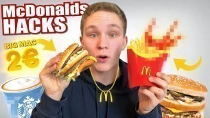 'McDonalds HACKS !!! BIG MAC 2€, STARBUCKS STYLE... | Tipps & Tricks'