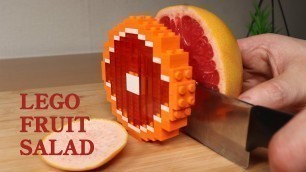 'My favorite Lego Salad - Lego In Real Life / Lego Food / Stop Motion Cooking ＆ ASMR'