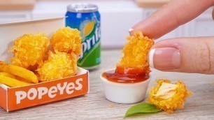 'Amazing Miniature Popeyes Chicken Recipe | ASMR Cooking Mini Food'