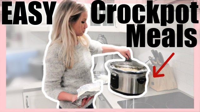 '5 EXTREMELY EASY, HEALTHY, & AFFORDABLE CROCKPOT MEALS // BEAUTY AND THE BEASTONS 2019'