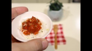 'Mini Food: Spaghetti Meatballs (Miniature Cooking Sounds) (DIY) (ASMR) (HOW TO MAKE TINY FOOD)'