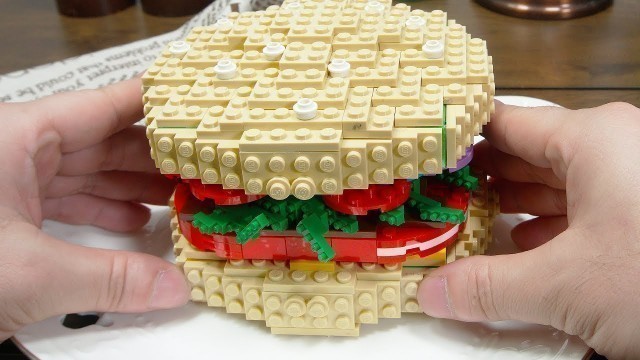 'Lego Hamburgers ( feat. Lego shoes ) - Lego In Real Life 4 / Stop Motion Cooking ＆ ASMR'