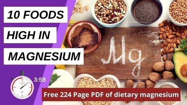 '10 Foods High in Magnesium | Free 224 PDF of zinc content in foods'