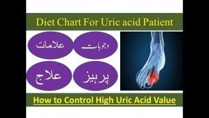 'DIET CHART FOR URIC ACID PATIENT FOOD GOUT'