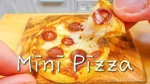 'How to make Pepperoni Pizza in mini kitchen | Mini Cooking ASMR  #pepperonipizza  #minifood #미니어쳐요리'